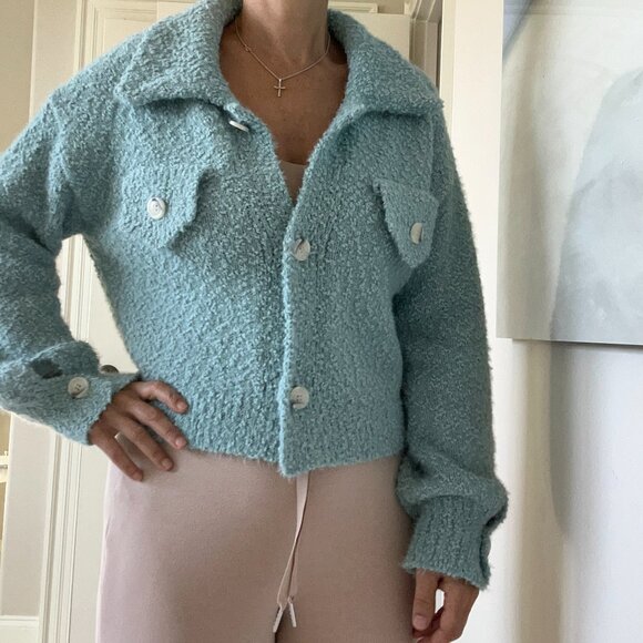 NEW We're All Pretty Girls Fuzzy Sweater Jacket - Picture 1 of 6